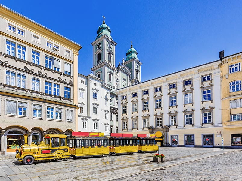 The mini train in Linz, Austria